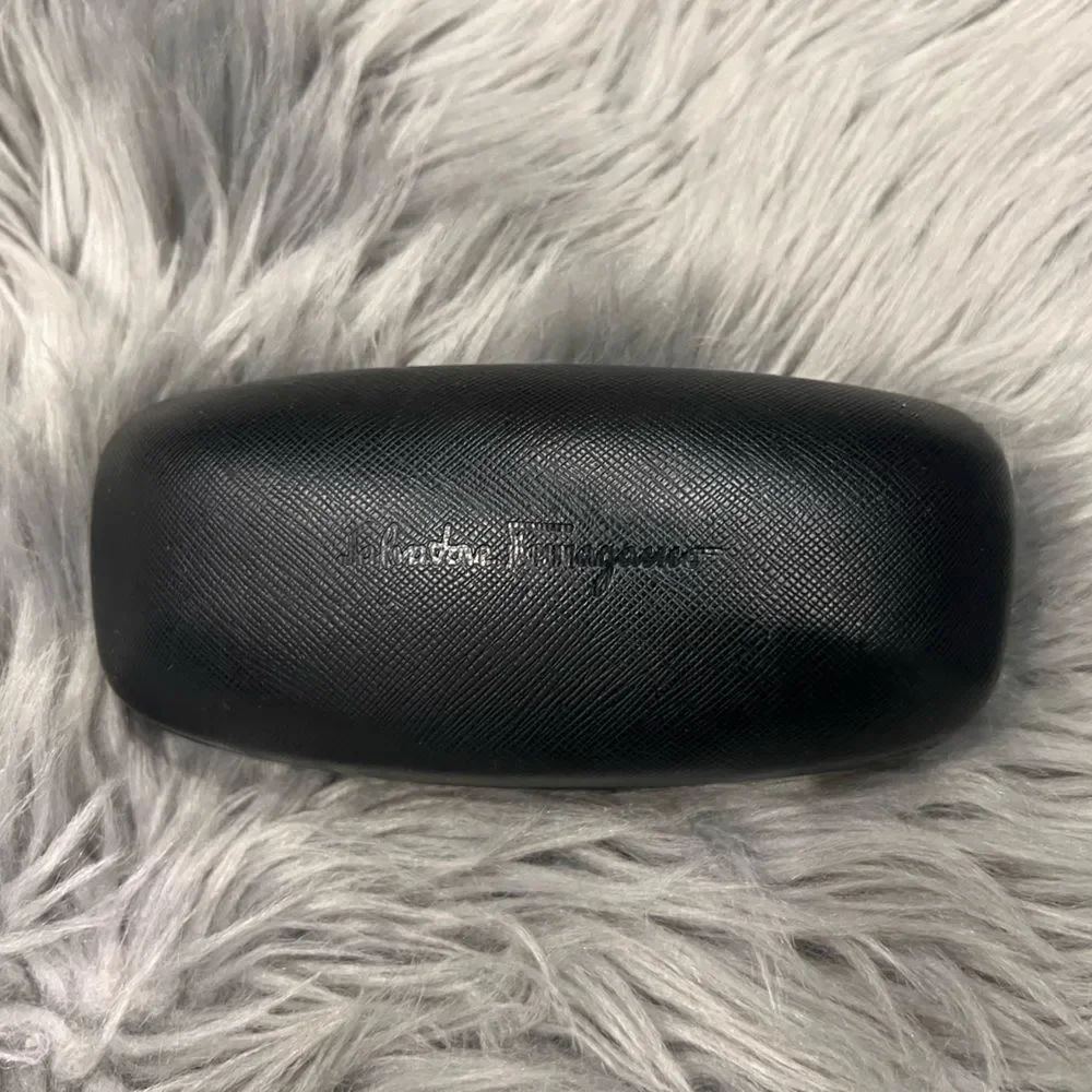 Salvatore Ferragamo hard shell eyewear case Textured Black